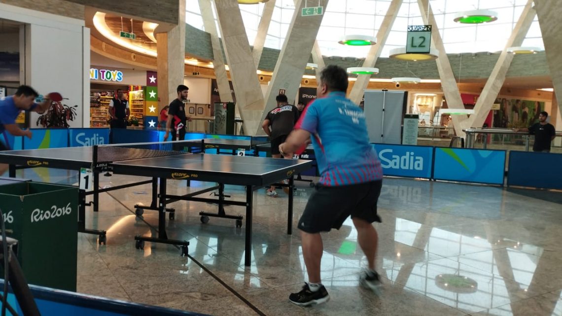 Tênis de mesa foi atração no Shopping Bosque dos Ipês